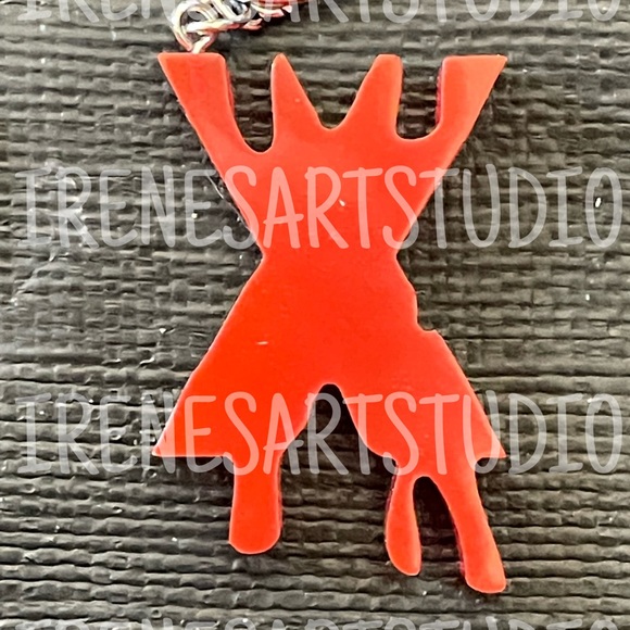 HORROR LETTER X KEYCHAIN - Picture 1 of 1